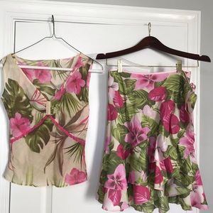 Top and skirt summer set